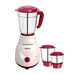 Activa Pluto 3 Jar 500 Watts Mixer Grinder (ABS BODY) comes with 2 year warranty