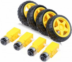 SunRobotics Dual Shaft BO motor with wheel (4 Pcs each) Electronic Components Electronic Hobby Kit