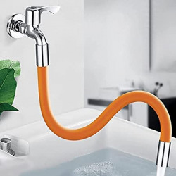 Siddharth Fashion Faucet Extension Hose | Silicone Water Faucet Sprayer Extender Hose 360 Rotating Flexible Faucet Extension Kitchen Sink Taps Flexible Sink Extender Drain Pipe