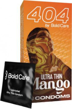 Bold Care 404 Super Ultra Thin Mango Flavored Condoms For Men Condom(10 Sheets)